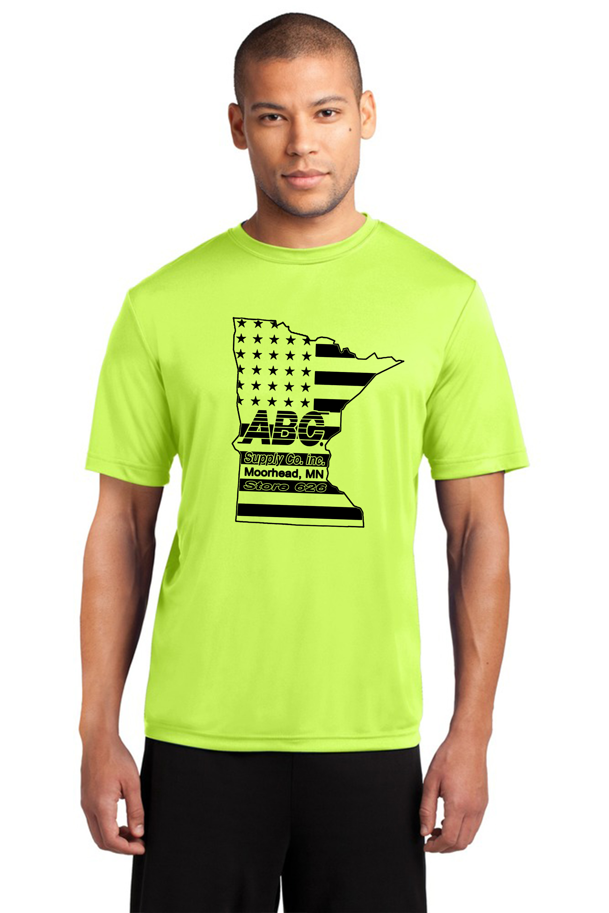 Yellow ABC State Performance Poly Tee Large Image
