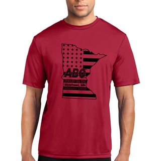 Red ABC State Performance Poly Tee