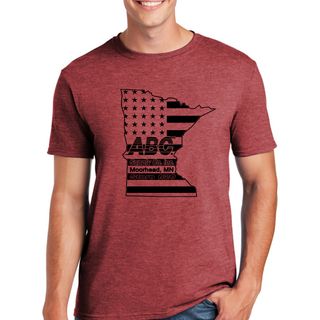 Red ABC Supply State Tee Image