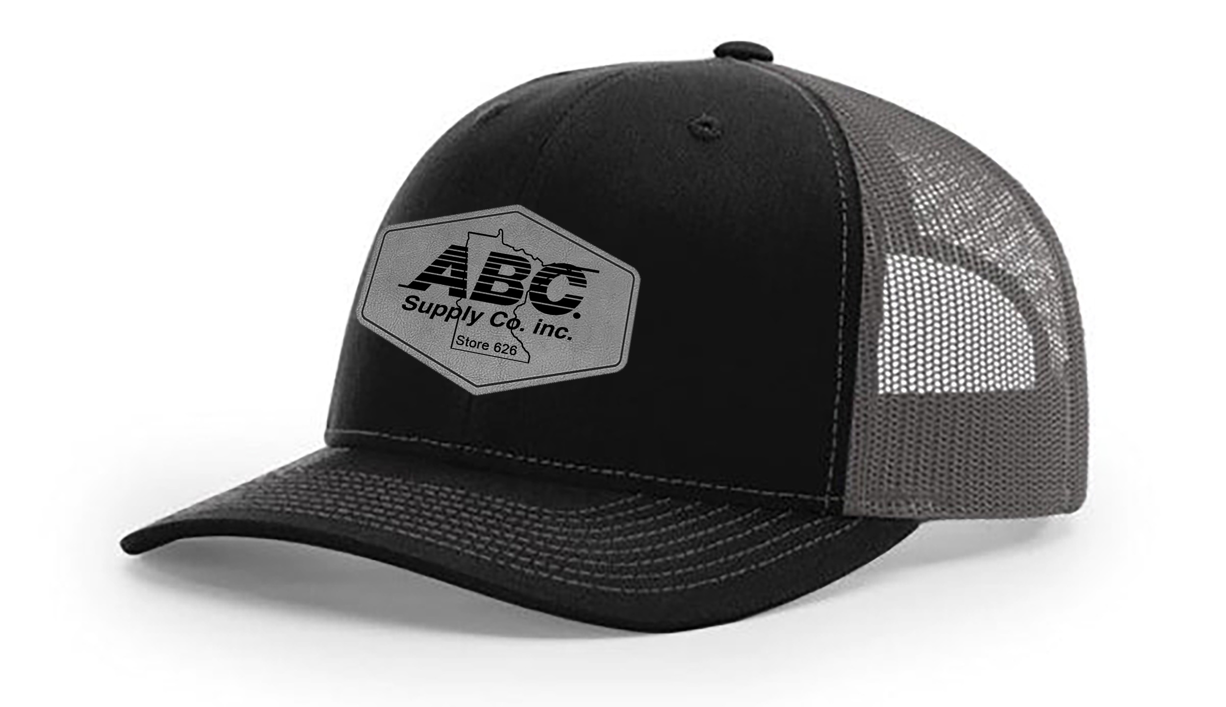 ABC Hex State Leather Patch on Richardson hat Large Image