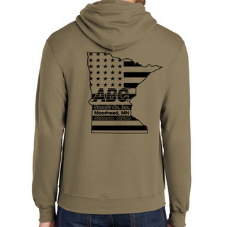 State Flag Logo with ABC and Store Number Coyote Brown  Sweatshirt