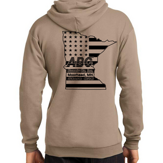 State Flag Logo with ABC and Store Number Sand Sweatshirt