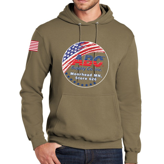 ABC Flag Colored circle Coyote Brown Sweatshirt