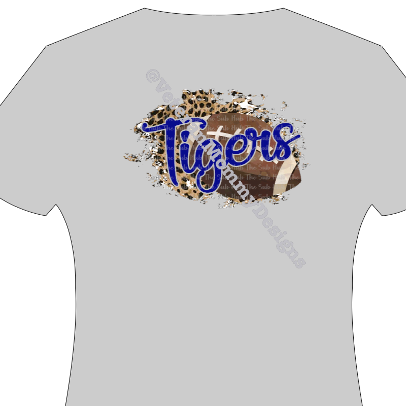 Tigers Water Color Grey T-shirt Main Image