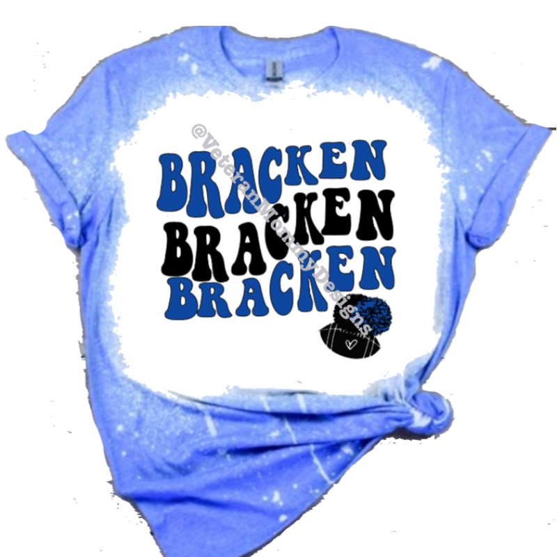 Bracken Wave Words Bleached T-Shirt Main Image