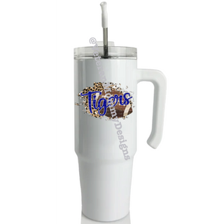 30 OZ Grippy Tumbler Tigers Watercolor