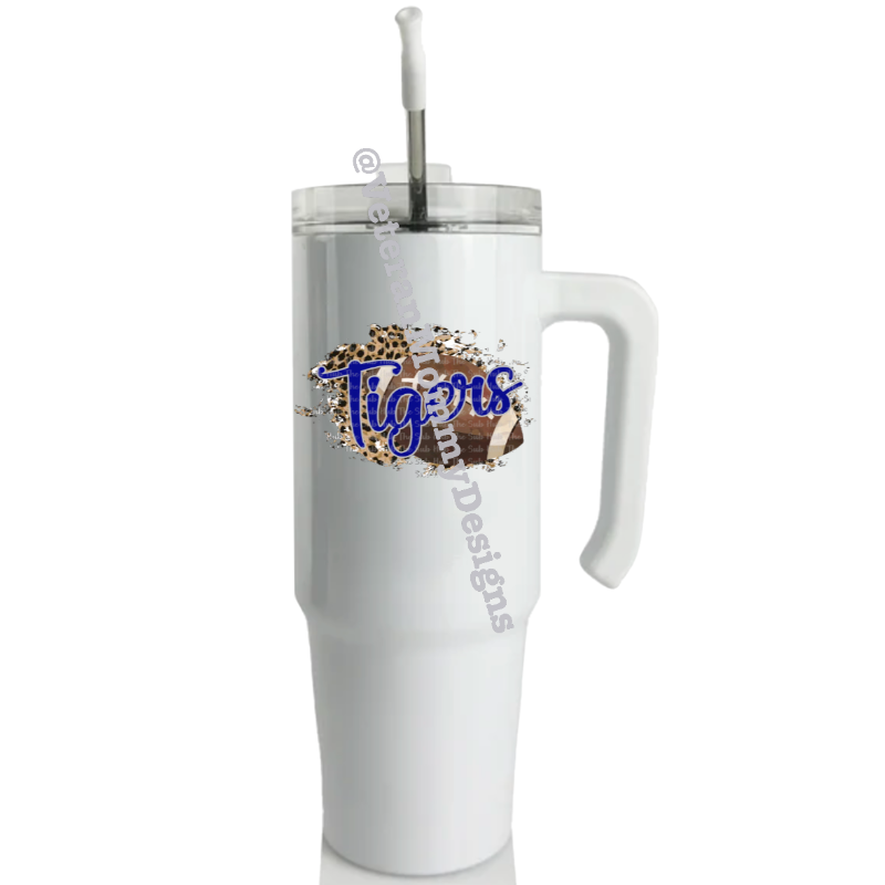 30 OZ Grippy Tumbler Tigers Watercolor Main Image