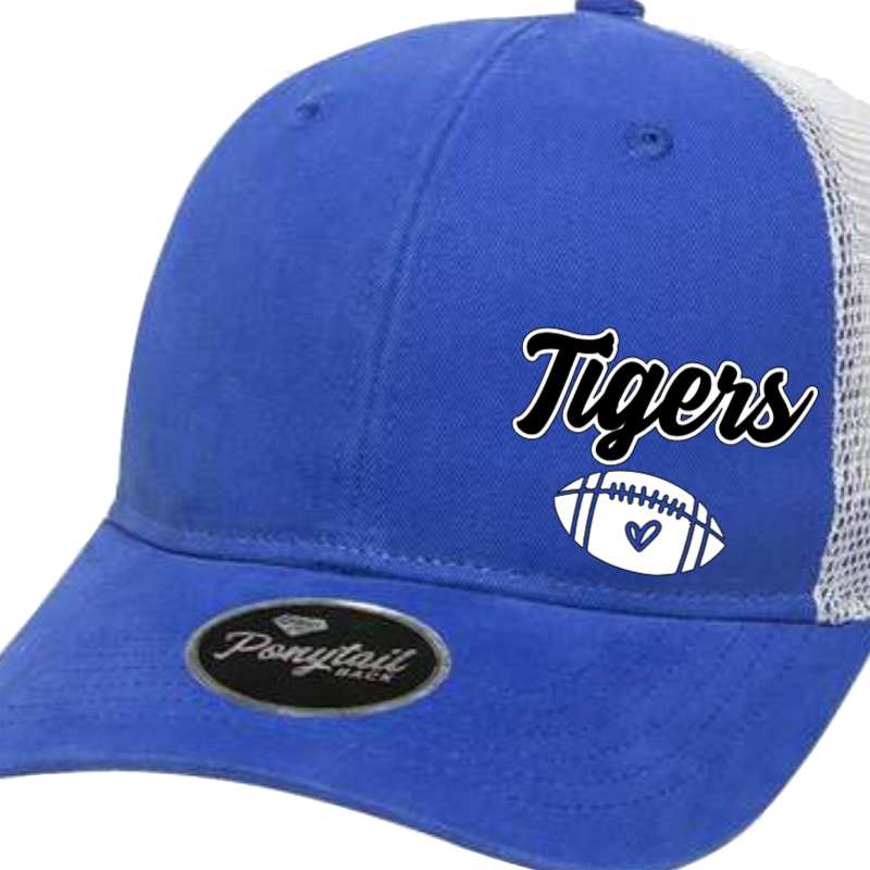 Ponytail Tiger Football Hat Main Image