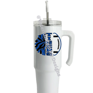 30 Oz Grippy Tumbler Football Cheer