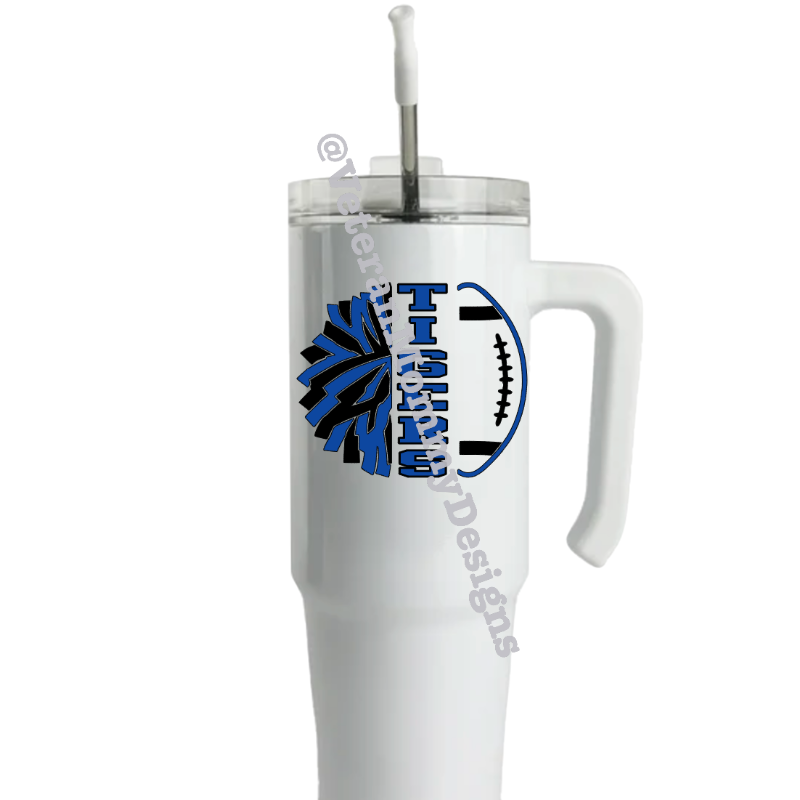 30 Oz Grippy Tumbler Football Cheer Main Image