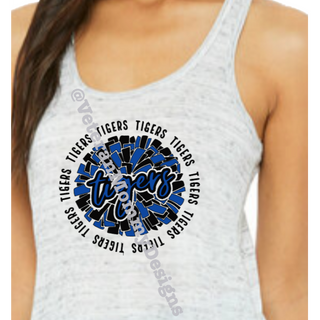 Tiger Cheer PomPom Ladies Tank