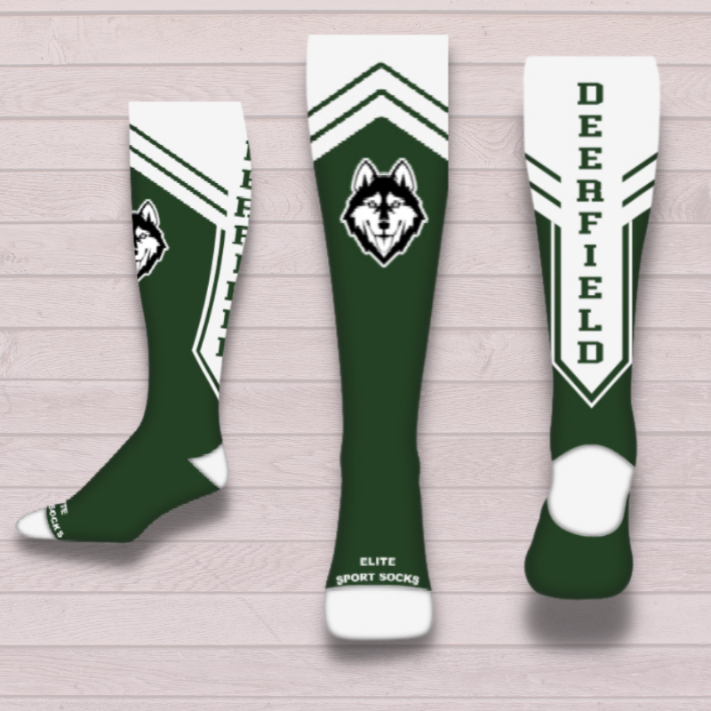 Deerfield KNEE HIGH Green/White