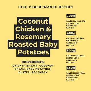 Coconut Chicken & Rosemary Roasted Baby Potatoes
