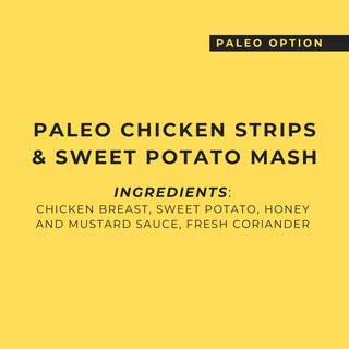 Paleo Chicken Strips & Sweet Potato Mash