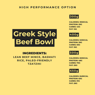 Greek Style Beef Bowl