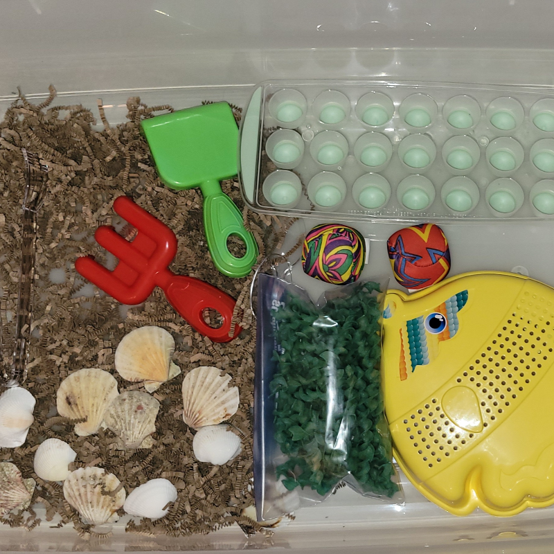 Beach Sensory Bin Main Image