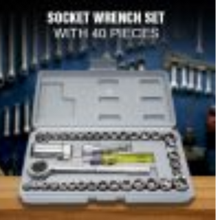 40pcs Aiwa Socket Wrench Tool Kit & Screwdriver - Thumbnail 3