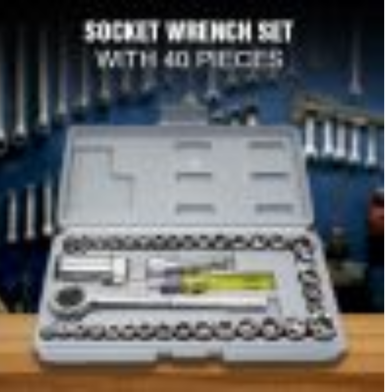 40pcs Aiwa Socket Wrench Tool Kit & Screwdriver - Thumbnail (Preview) 3