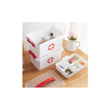 First Aid Kit Box Home Medicine Storage Box - Thumbnail 2