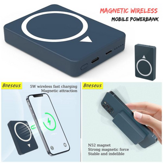 Wireless Magnetic 5000mah Iphone Power Bank (wireless And Wire Both Options) - Thumbnail 2