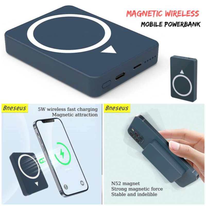 Wireless Magnetic 5000mah Iphone Power Bank (wireless And Wire Both Options) - Thumbnail (Preview) 2