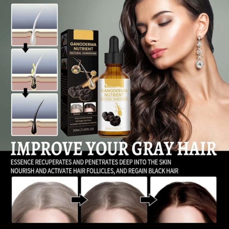 Anti-greying Hair Serum, Dark Serum For Hair, Organic Ganoderma Large Image