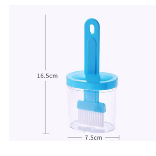 Plastic Oil Bottle Seasoning Dispenser With Silicone Rubber Bristle Brush - Thumbnail 2