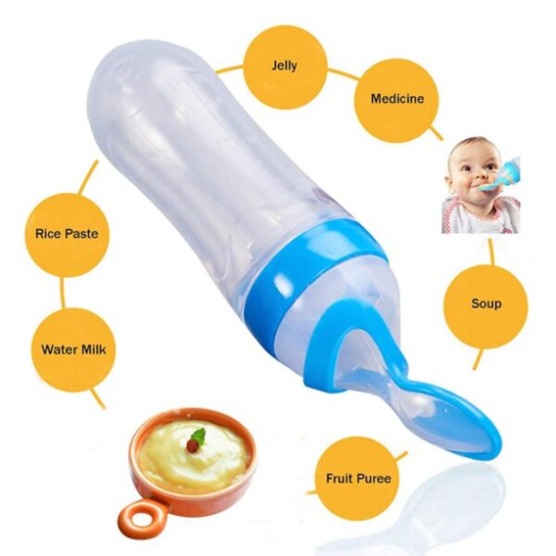 Silicone Baby Spoon Feeder Bottle Feeding (random Color) - Thumbnail (Preview) 3