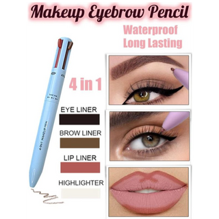 Multi-effect 4 In 1 Eyeliner Eyebrow Pencil Contour Pen Long Lasting