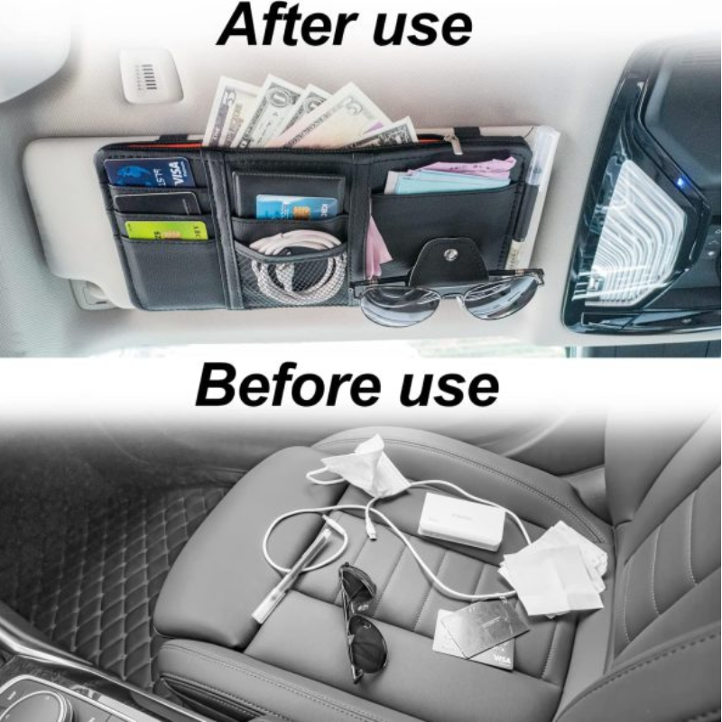 Car Sun Visor Organizer Sunglass Holder