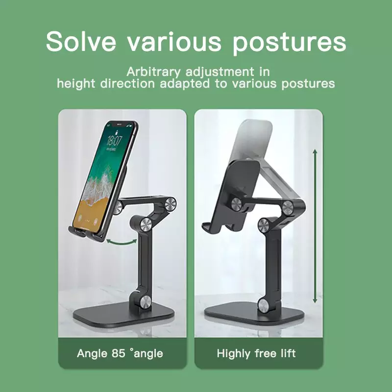 Foldable Adjustable Desktop Table Mobile Phone - Thumbnail (Preview) 6