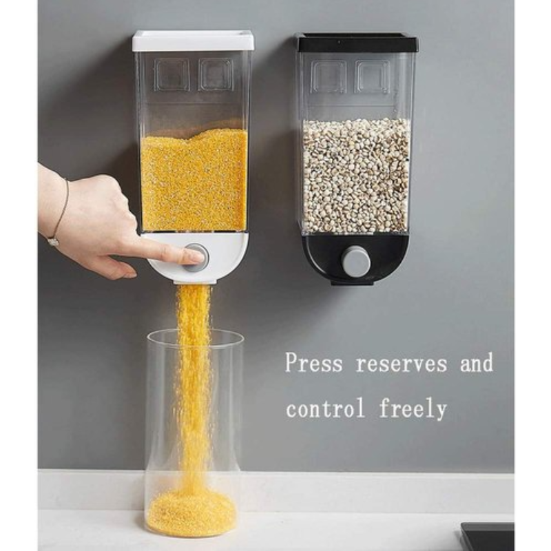 1.5kg 1500ml Self Adhesive Cereal Dispenser Wall Mounted Box - Thumbnail (Preview) 4