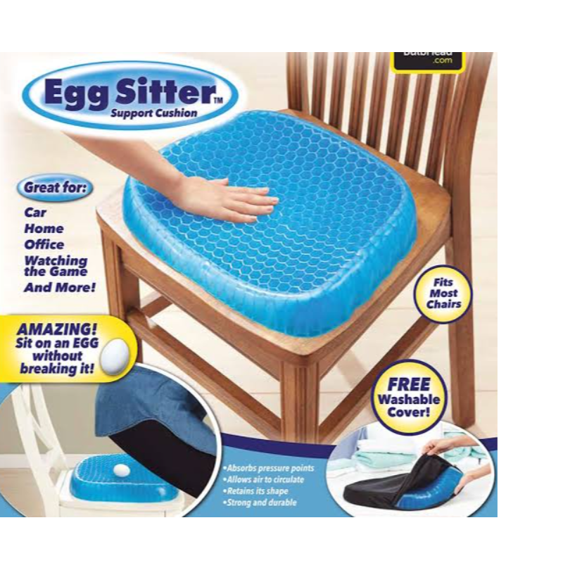 Non Slip Egg Sitter Gel Seat Cushion Soft Sitting Support Pad - Thumbnail (Preview) 5