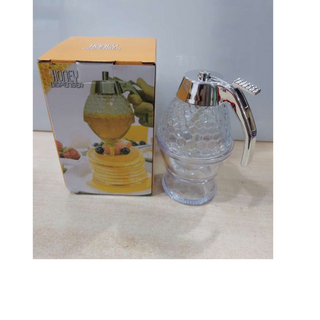 Honey Juice Syrup Dispenser Pot Jar For Kitchen Bee Drip Storage 200ml - Thumbnail 4
