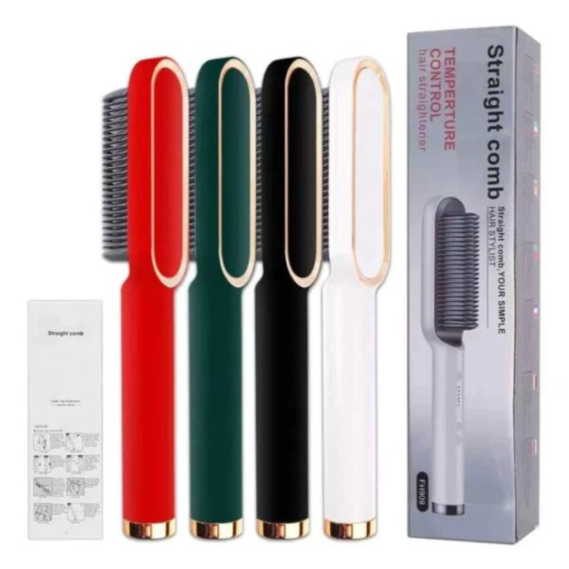 Hair Straightener Ceramic Heated Hair Brush