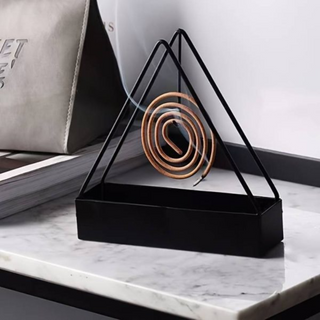 1pc Simple Triangle-shaped Iron Mosquito Coil Holder - Thumbnail 2