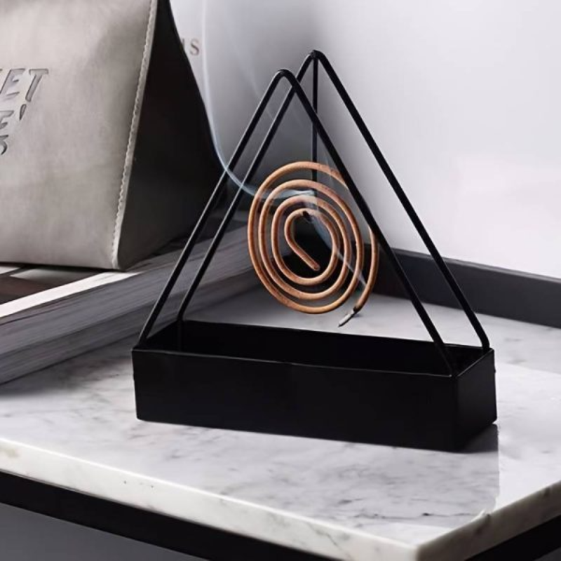 1pc Simple Triangle-shaped Iron Mosquito Coil Holder - Thumbnail (Preview) 2