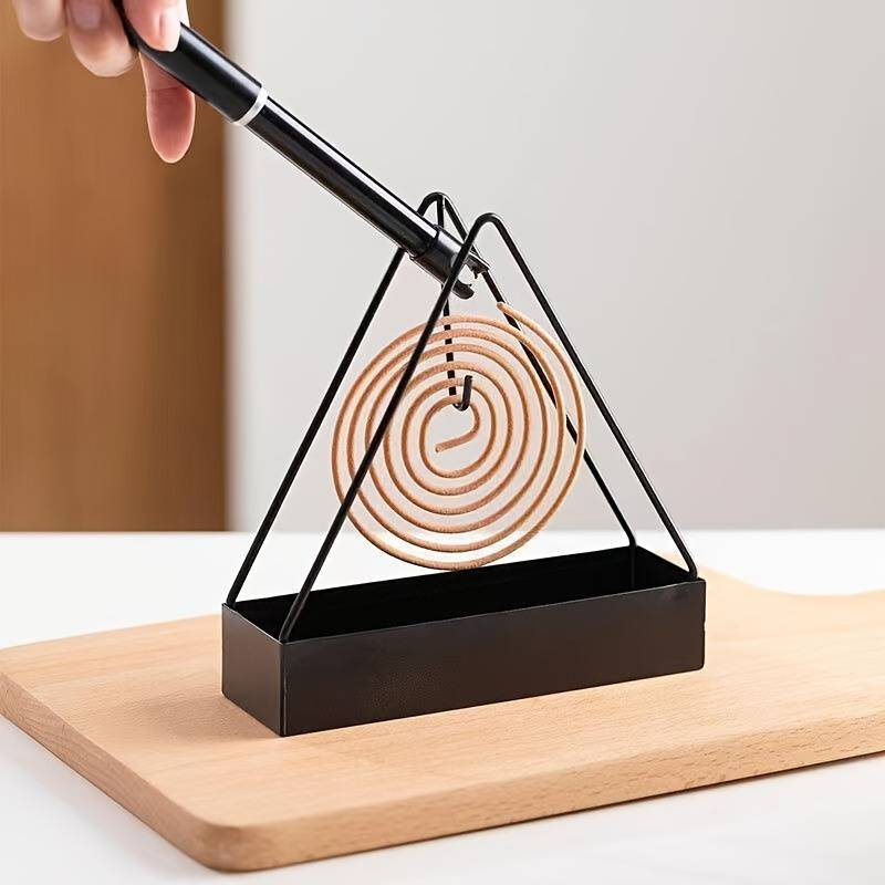 1pc Simple Triangle-shaped Iron Mosquito Coil Holder - Thumbnail (Preview) 3