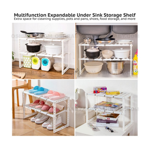 2-tier Expandable Under Sink Organization Shelf - Thumbnail 3