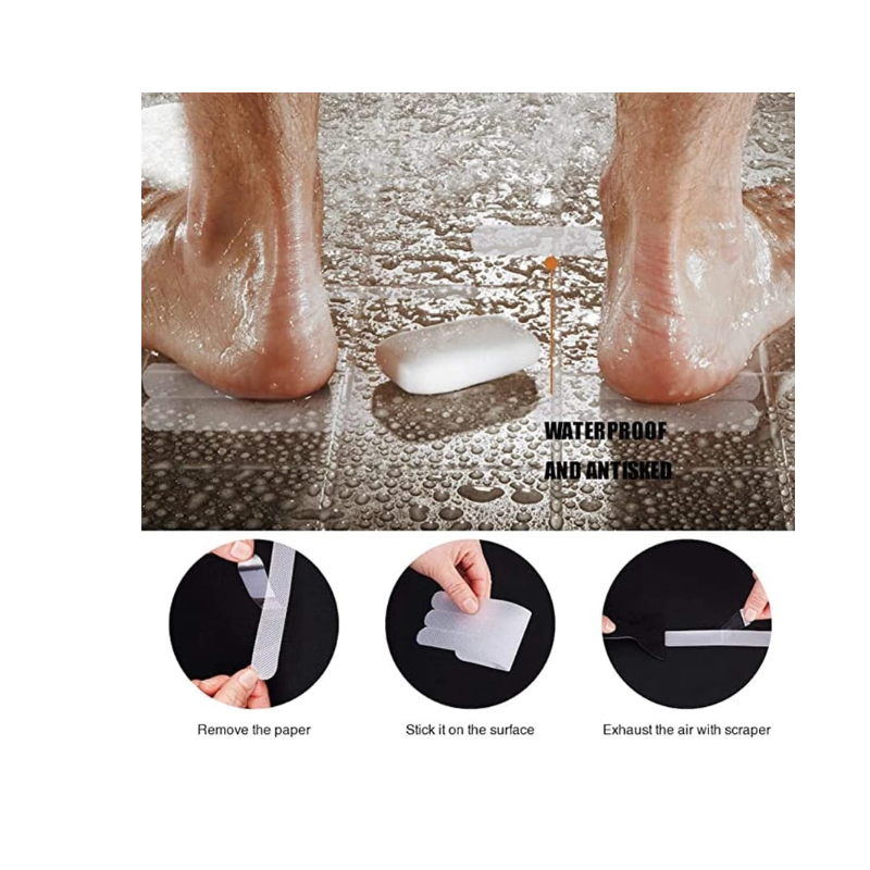 5pcs Anti-slip Strips Safety Shower Treads Stickers  - Thumbnail (Preview) 4