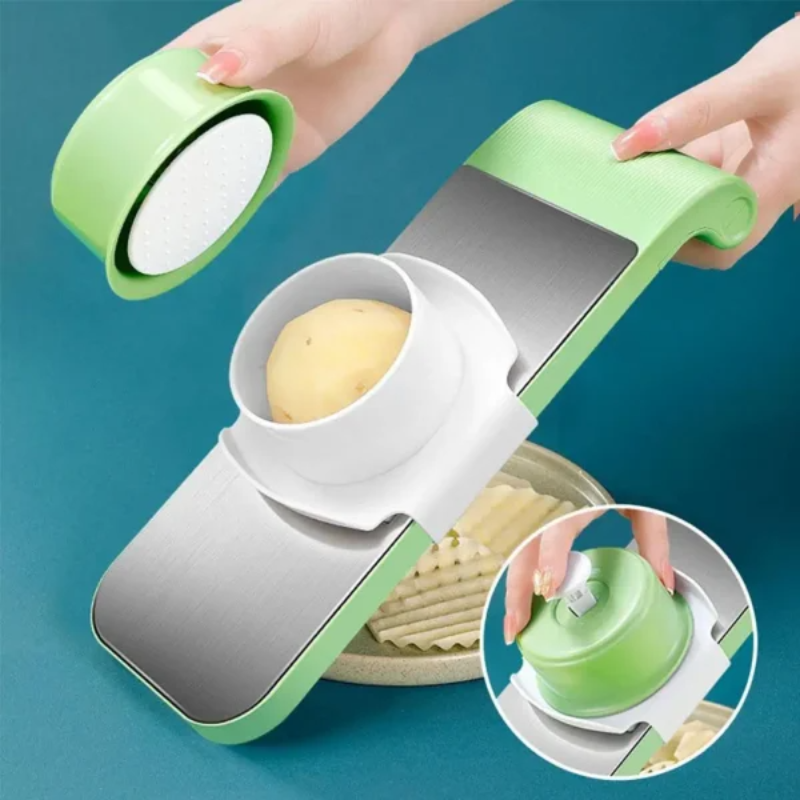 Stainless Steel Multifunctional Vegetable Cutter Grater - Thumbnail (Preview) 2