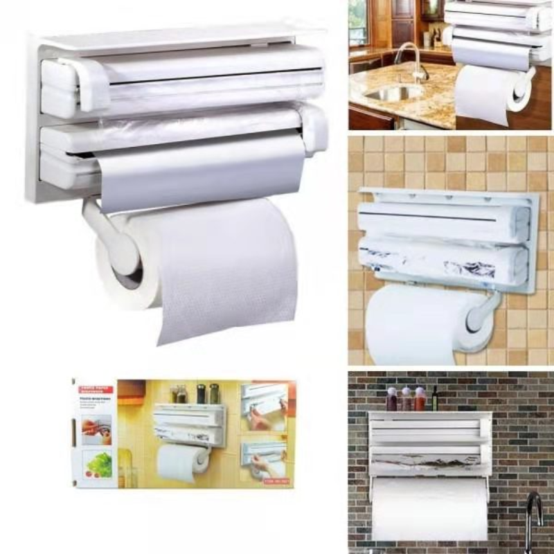 Wall Mount Tissue Paper Triple Paper Roll Dispenser 