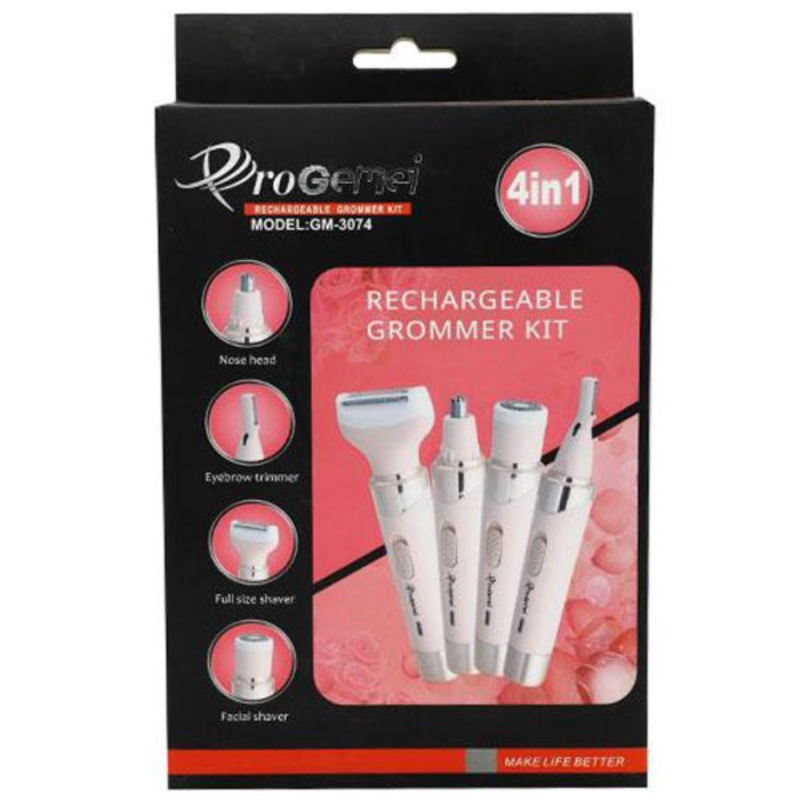 4 In 1 Progemei Rechargeable Ladies Grommer Kit