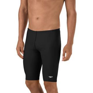 Men's Swim Suit, printed with "Heights" on leg