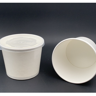 520ml Round Bowl with Lid (White) 热豆浆 (50pcs/roll)