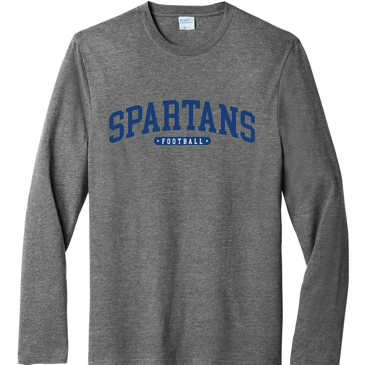 PC54LS ADULT Long Sleeve - Graphite Heather - Spartans Football Main Image