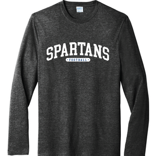 PC54LS ADULT Long Sleeve - Black Heather - Spartans Football