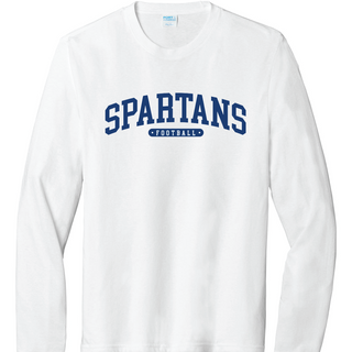 PC54LS ADULT Long Sleeve - White - Spartans Football