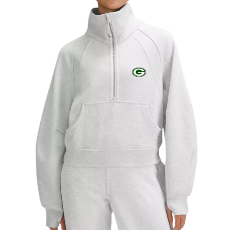 WOMEN'S  Scuba Oversized Funnel-Neck Half Zip - GREY