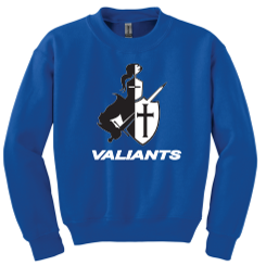 Youth Valiant Crewneck Sweatshirt (3 color options) Main Image